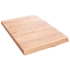 Kép 2/10 - VidaXL világosbarna kezelt tömör tölgyfa fali polc 40x60x(2-4) cm