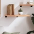 Kép 3/10 - VidaXL világosbarna kezelt tömör tölgyfa fali polc 40x60x(2-4) cm