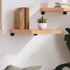 Kép 3/10 - VidaXL világosbarna kezelt tömör tölgyfa fali polc 40x60x(2-6) cm