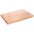 Kép 2/10 - VidaXL világosbarna kezelt tömör tölgyfa fali polc 60x40x(2-4) cm