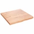 Kép 2/10 - VidaXL világosbarna kezelt tömör tölgyfa fali polc 60x60x(2-4) cm