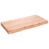 Kép 2/10 - VidaXL világosbarna kezelt tömör tölgyfa fali polc 80x40x(2-6) cm