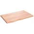 Kép 2/10 - VidaXL világosbarna kezelt tömör tölgyfa fali polc 80x50x(2-4) cm