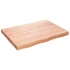 Kép 2/10 - VidaXL világosbarna kezelt tömör tölgyfa fali polc 80x60x(2-6) cm