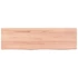 Kép 4/10 - VidaXL világosbarna kezelt tömör tölgyfa fali polc 100x30x(2-6) cm