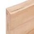 Kép 8/10 - VidaXL világosbarna kezelt tömör tölgyfa fali polc 100x30x(2-6) cm