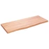 Kép 2/10 - VidaXL világosbarna kezelt tömör tölgyfa fali polc 100x40x(2-4) cm