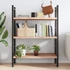 Kép 3/10 - VidaXL világosbarna kezelt tömör tölgyfa fali polc 100x40x(2-4) cm