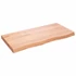 Kép 2/10 - VidaXL világosbarna kezelt tömör tölgyfa fali polc 100x50x(2-6) cm