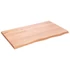 Kép 2/10 - VidaXL világosbarna kezelt tömör tölgyfa fali polc 100x60x(2-4) cm