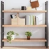 Kép 1/10 - VidaXL világosbarna kezelt tömör tölgyfa fali polc 120x30x(2-4) cm