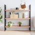 Kép 3/10 - VidaXL világosbarna kezelt tömör tölgyfa fali polc 120x30x(2-4) cm