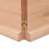 Kép 8/10 - VidaXL világosbarna kezelt tömör tölgyfa fali polc 120x30x(2-4) cm