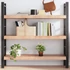 Kép 1/10 - VidaXL világosbarna kezelt tömör tölgyfa fali polc 120 x 40 x (2-6) cm