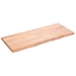 Kép 2/10 - VidaXL világosbarna kezelt tömör tölgyfa fali polc 120 x 50 x (2-4) cm