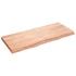 Kép 2/10 - VidaXL világosbarna kezelt tömör tölgyfa fali polc 120 x 50 x (2-6) cm