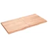 Kép 2/10 - VidaXL világosbarna kezelt tömör tölgyfa fali polc 120 x 60 x (2-4) cm