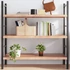 Kép 1/10 - VidaXL világosbarna kezelt tömör tölgyfa fali polc 120 x 60 x (2-4) cm