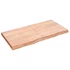 Kép 2/10 - VidaXL világosbarna kezelt tömör tölgyfa fali polc 120 x 60 x (2-6) cm