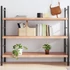Kép 1/10 - VidaXL világosbarna kezelt tömör tölgyfa fali polc 140 x 50 x (2-4) cm