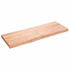 Kép 2/10 - VidaXL világosbarna kezelt tömör tölgyfa fali polc 140 x 50 x (2-6) cm
