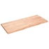 Kép 2/10 - VidaXL világosbarna kezelt tömör tölgyfa fali polc 140 x 60 x (2-4) cm