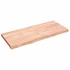 Kép 2/10 - VidaXL világosbarna kezelt tömör tölgyfa fali polc 140 x 60 x (2-6) cm