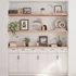 Kép 3/10 - VidaXL világosbarna kezelt tömör tölgyfa fali polc 160 x 40 x (2-4) cm