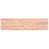 Kép 4/10 - VidaXL világosbarna kezelt tömör tölgyfa fali polc 160 x 40 x (2-6) cm