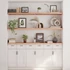 Kép 3/10 - VidaXL világosbarna kezelt tömör tölgyfa fali polc 180 x 40 x (2-4) cm
