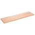 Kép 2/10 - VidaXL világosbarna kezelt tömör tölgyfa fali polc 180 x 50 x (2-4) cm