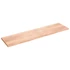 Kép 2/10 - VidaXL világosbarna kezelt tömör tölgyfa fali polc 200 x 50 x (2-4) cm