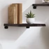 Kép 1/10 - VidaXL sötétbarna kezelt tömör tölgyfa fali polc 40x40x(2-4) cm