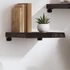 Kép 1/10 - VidaXL sötétbarna kezelt tömör tölgyfa fali polc 40x40x(2-6) cm
