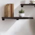 Kép 1/10 - VidaXL sötétbarna kezelt tömör tölgyfa fali polc 40x50x(2-4) cm