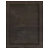 Kép 5/10 - VidaXL sötétbarna kezelt tömör tölgyfa fali polc 40x50x(2-4) cm