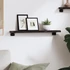 Kép 3/7 - VidaXL sötétbarna kezelt tömör tölgyfa fali polc 60x10x2 cm