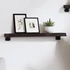 Kép 1/7 - VidaXL sötétbarna kezelt tömör tölgyfa fali polc 60x10x4 cm