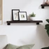 Kép 3/7 - VidaXL sötétbarna kezelt tömör tölgyfa fali polc 60x10x4 cm