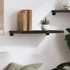 Kép 3/10 - VidaXL sötétbarna kezelt tömör tölgyfa fali polc 60x30x(2-4) cm