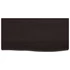Kép 4/10 - VidaXL sötétbarna kezelt tömör tölgyfa fali polc 60x30x(2-4) cm