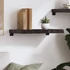 Kép 3/10 - VidaXL sötétbarna kezelt tömör tölgyfa fali polc 60x40x(2-6) cm