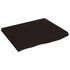 Kép 2/10 - VidaXL sötétbarna kezelt tömör tölgyfa fali polc 60x50x(2-4) cm