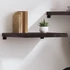 Kép 1/10 - VidaXL sötétbarna kezelt tömör tölgyfa fali polc 60x50x(2-6) cm