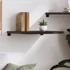 Kép 3/10 - VidaXL sötétbarna kezelt tömör tölgyfa fali polc 60x60x(2-4) cm