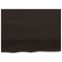 Kép 4/10 - VidaXL sötétbarna kezelt tömör tölgyfa fali polc 80x60x(2-4) cm