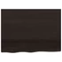 Kép 4/10 - VidaXL sötétbarna kezelt tömör tölgyfa fali polc 80x60x(2-6) cm