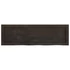 Kép 5/10 - VidaXL sötétbarna kezelt tömör tölgyfa fali polc 100x30x(2-4) cm