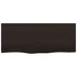 Kép 4/10 - VidaXL sötétbarna kezelt tömör tölgyfa fali polc 100x40x(2-6) cm
