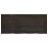Kép 5/10 - VidaXL sötétbarna kezelt tömör tölgyfa fali polc 100x40x(2-6) cm